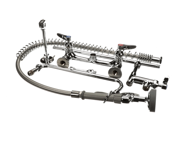 T&S Brass B-0133-12-Cr-B Pre-Rinse Unit W/ Ceramas & Wall Bracket (TSB-0133-12-CR-B)