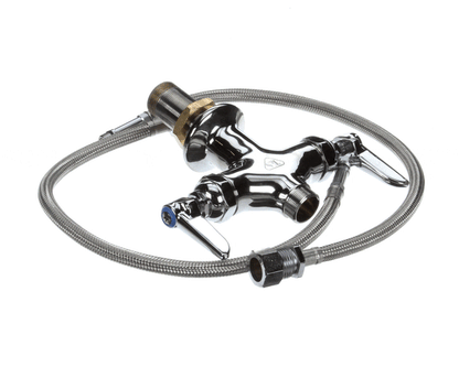 T&S Brass B-0200-Ln Double Pantry Base Faucet, Swivel Outlet (TSB-0200-LN)