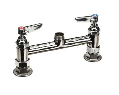 T&S Brass B-0220-Lncc Double Pantry Swivel Base Faucet, Deck M (TSB-0220-LNCC)