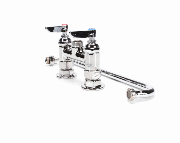 T&S Brass B-0225 Double Pantry Faucet, Deck Mount, 4 Cent (TSB-0225)