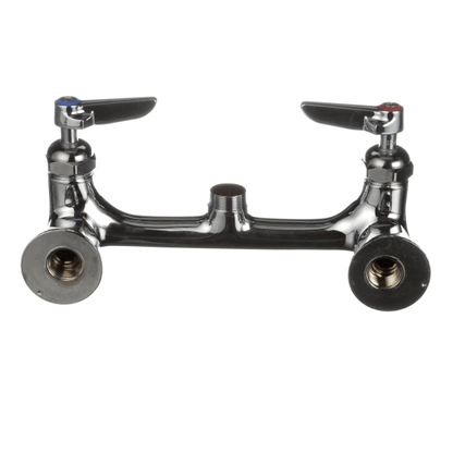 T&S Brass B-0230-Cr-Ln 8 Wall Mount Mixing Faucet, Sc-Cerama Ca (TSB-0230-CR-LN)