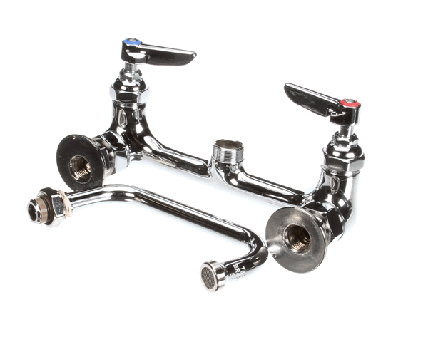 T&S Brass B-0232 Double Pantry Faucet, Wall Mount, 8 Cent (TSB-0232)