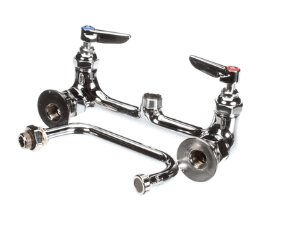 T&S Brass B-0232 Double Pantry Faucet, Wall Mount, 8 Cent (TSB-0232)