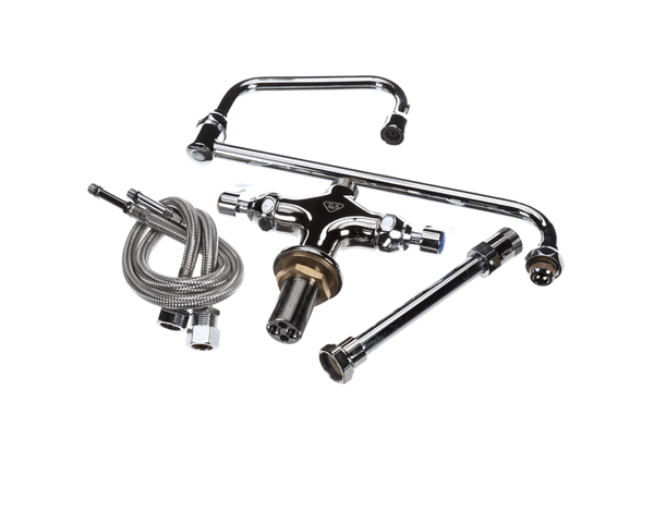 T&S Brass B-0268-02 Dual Pantry Faucet, Single Hole Base, El (TSB-0268-02)