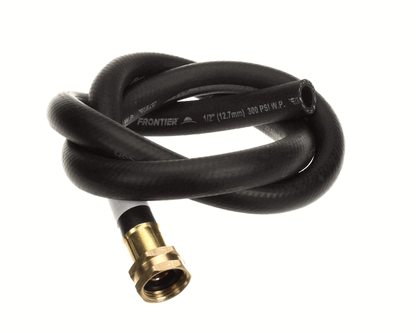 T&S Brass B-0618-02 48 Black Rubber Hose W/ Garden Hose Inle (TSB-0618-02)