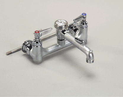 T&S Brass B-0665-Bstr Service Sink Faucet, Wall Mount, 8 Cente (TSB-0665-BSTR)