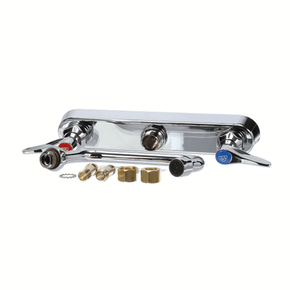 T&S Brass B-1120 Workboard Faucet, Deck Mount, 8 Centers, (TSB-1120)