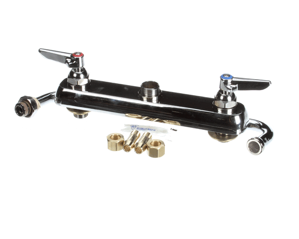 T&S Brass B-1123 Workboard Faucet, Deck Mount, 8 Centers, (TSB-1123)