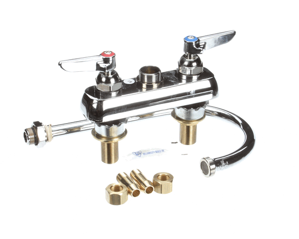 T&S Brass B-1141-Xs Workboard Faucet, Deck Mount, 4 Centers, (TSB-1141-XS)
