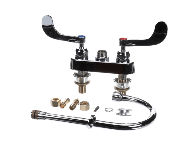 T&S Brass B-1141-Xscr4V15 Workboard Faucet, 4 Deck Mount, 6 Swivel (TSB-1141-XSCR4V15)