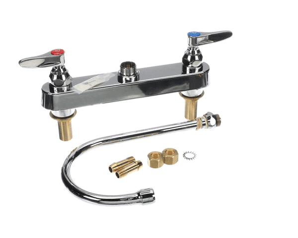 T&S Brass B-1142-Xs Workboard Faucet, Deck Mount, 8 Centers, (TSB-1142-XS)