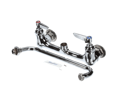 T&S Brass B-2342 Double Pantry Faucet, Wall Mount, 8 Cent (TSB-2342)