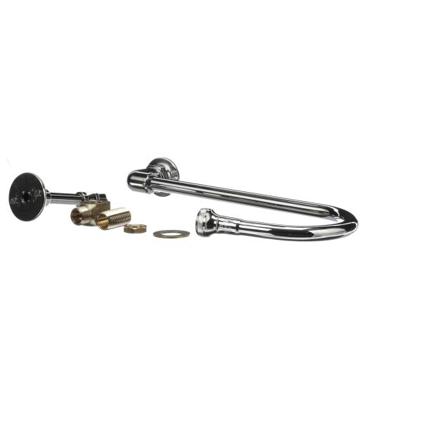 T&S Brass B-2456-W Wall Mount Elbow, 123X Rigid Gooseneck, (TSB-2456-W)