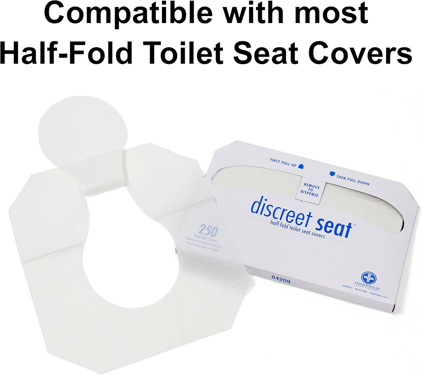 Hospeco® Health Gards® Metal Half Fold Toilet Seat Cover Dispenser w/ Square Corners (HOSTSC-1)