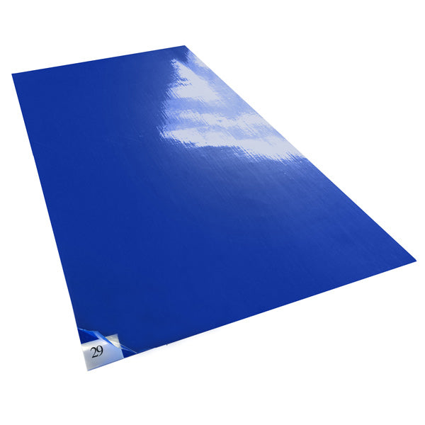 High-Tech Conversions Tacky Traxx® Cleanroom Sticky Mats, Blue, 36"x36", 30 Sheets/Mat, 4 Mats/Case (HOSTT-3636-34B)