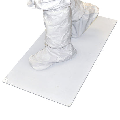 High-Tech Conversions Tacky Traxx® Cleanroom Sticky Mats, White, 36"x36", 30 Sheets/Mat, 4 Mats/Case (HOSTT-3636-34W)