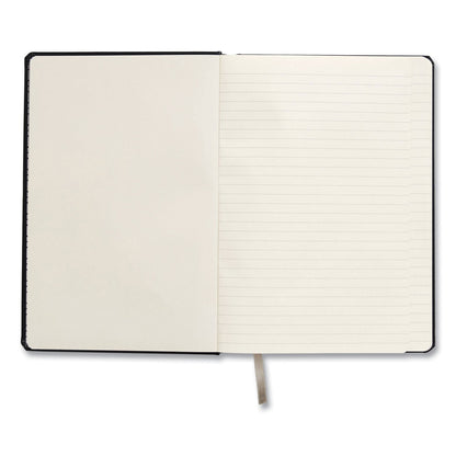 TRU RED Hardcover Business Journal, Narrow Rule, Black Cover, 8 x 5.5, 96 Sheets (TUD24377290)