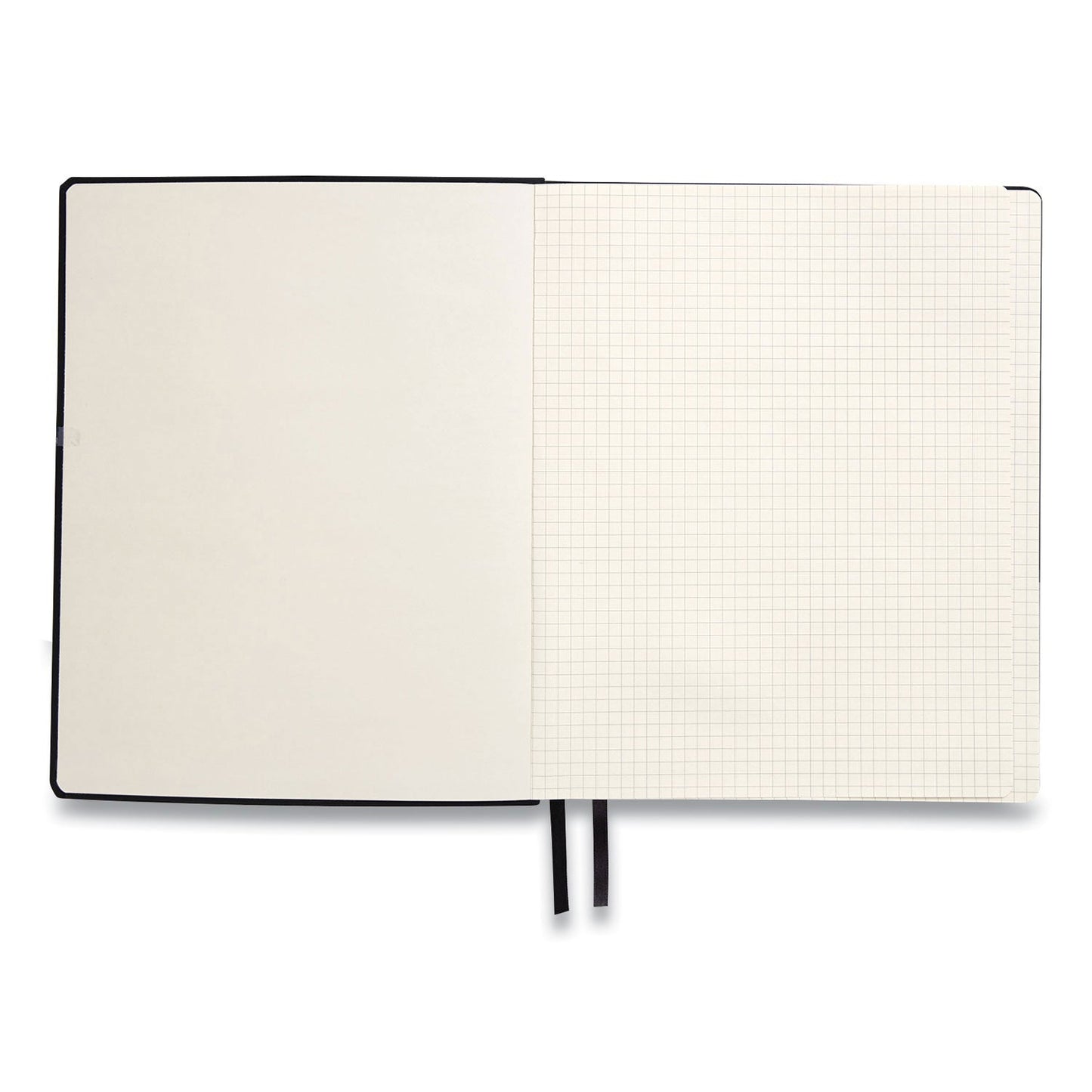 TRU RED Flexible-Cover Business Journal, Quadrille Rule, Black Cover, 8 x 10, 128 Sheets (TUD24377316)