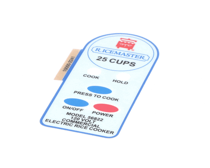 Town Food Service 56822-L Control Housing Label (TWN56822-L)