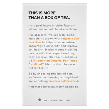 Seattle's Best Tea Bags, Organic Chai, 16/Box, 6 Boxes/Carton (TZO00305)