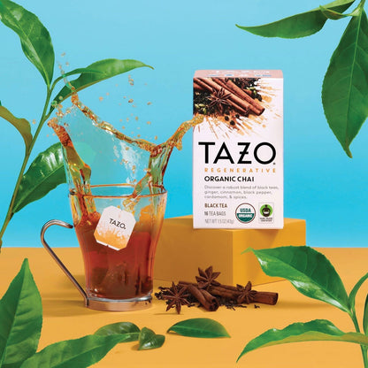 Seattle's Best Tea Bags, Organic Chai, 16/Box, 6 Boxes/Carton (TZO00305)