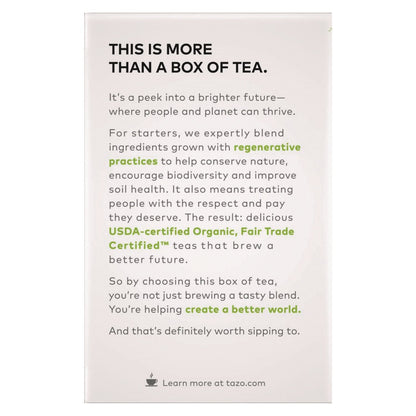 Seattle's Best Tea Bags, Organic Zen, 16/Box, 6 Boxes/Carton (TZO00309)