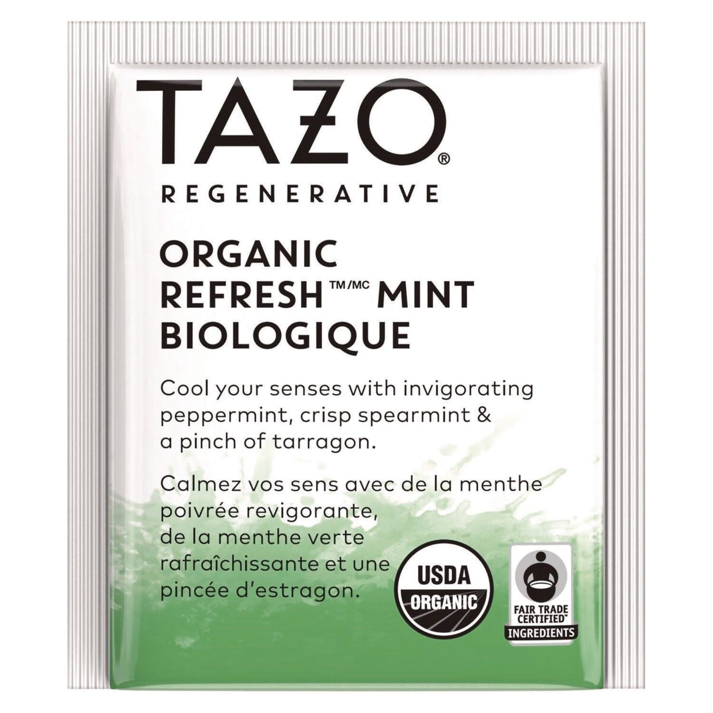 Seattle's Best Tea Bags, Organic Refresh Mint, 16/Box, 6 Boxes/Carton (TZO00350)