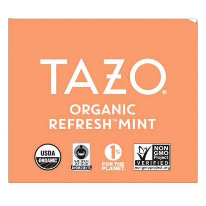 Seattle's Best Tea Bags, Organic Refresh Mint, 16/Box, 6 Boxes/Carton (TZO00350)