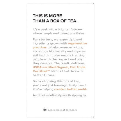 Seattle's Best Tea Bags, Organic Calm Chamomile, 16/Box, 6 Boxes/Carton (TZO00354)