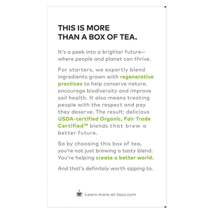 Seattle's Best Tea Bags, Organic Green Ginger, 16/Box, 6 Boxes/Carton (TZO00356)