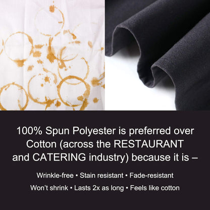 Hospeco® Mariposa Tablecloth 42x42 Black, 24/Case (HOSTL-42X42-BLACK-CS)
