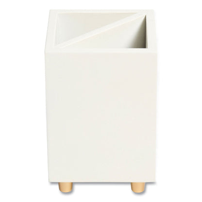 U Brands Juliet Pencil Cup, 3"w x 3"d x 4"h, White (UBR3466U0312)