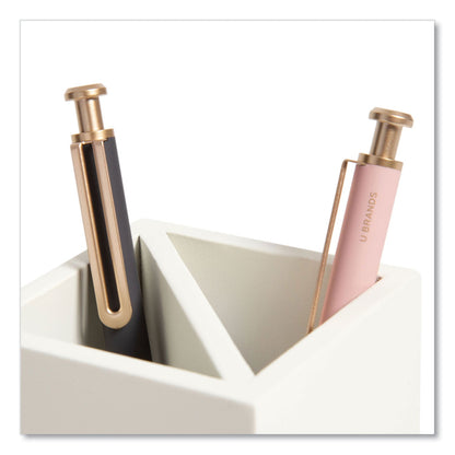 U Brands Juliet Pencil Cup, 3"w x 3"d x 4"h, White (UBR3466U0312)