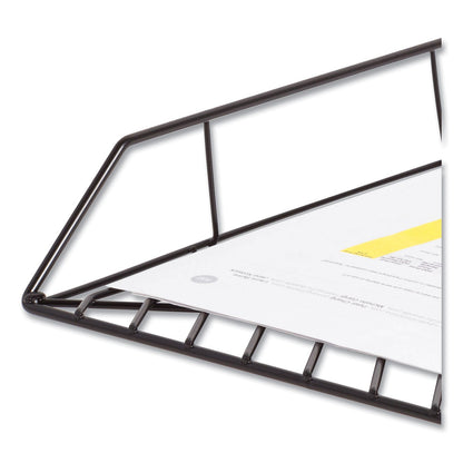 U Brands Vena Paper Tray, 1 Section, Holds 11" x 8.5" Sheets, 10.04 x 12.44 x 2.01, Black (UBR3840U0312)
