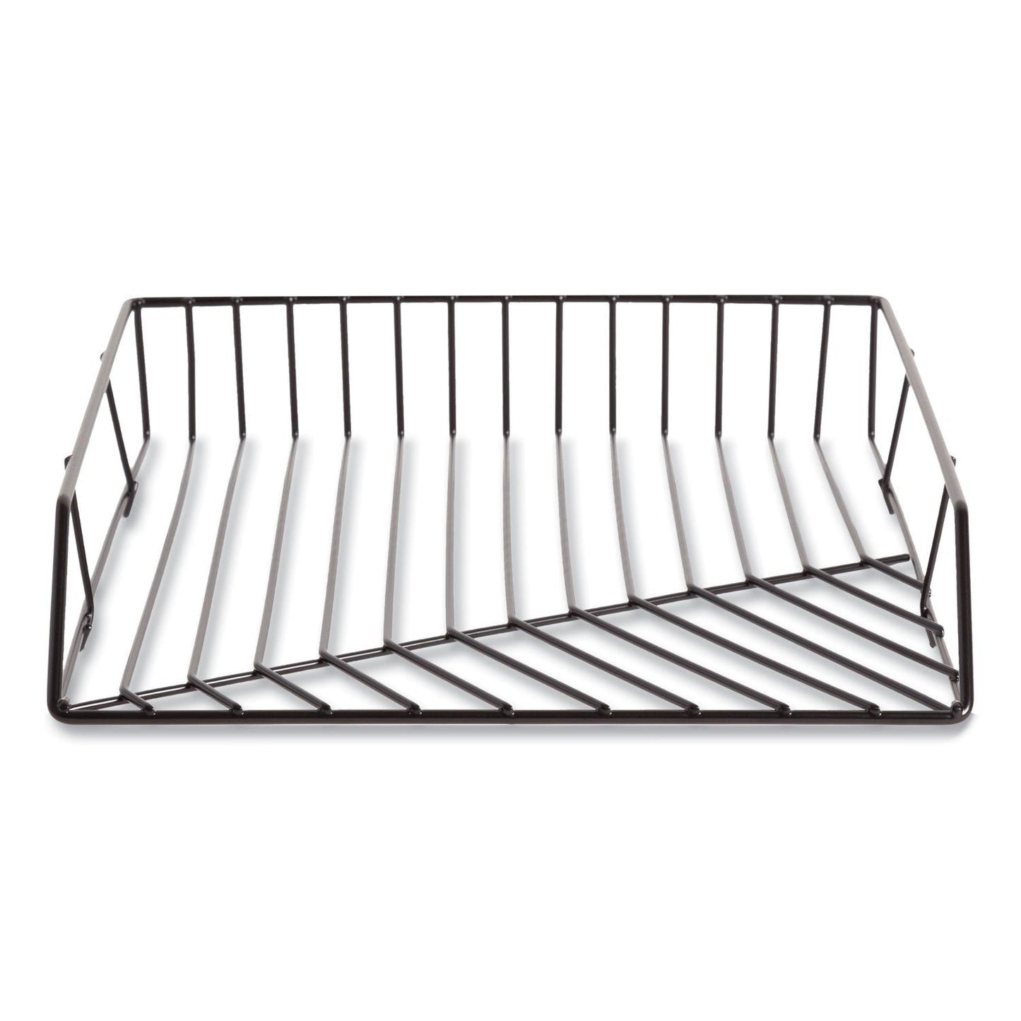 U Brands Vena Paper Tray, 1 Section, Holds 11" x 8.5" Sheets, 10.04 x 12.44 x 2.01, Black (UBR3840U0312)