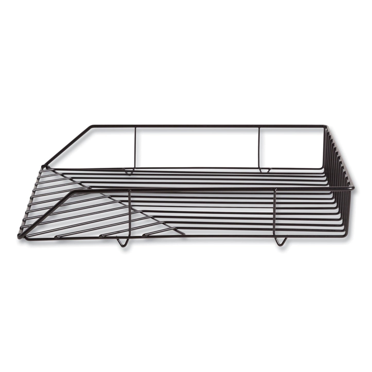 U Brands Vena Paper Tray, 1 Section, Holds 11" x 8.5" Sheets, 10.04 x 12.44 x 2.01, Black (UBR3840U0312)