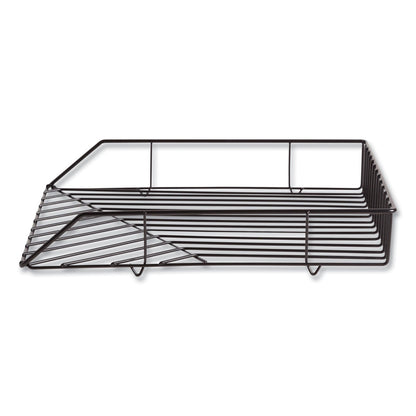 U Brands Vena Paper Tray, 1 Section, Holds 11" x 8.5" Sheets, 10.04 x 12.44 x 2.01, Black (UBR3840U0312)
