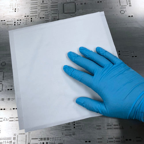 High-Tech Conversions ULTIMATE 60™ Non-Sterile Polyester Knit Cleanroom Wipes w/ Sealed-Edges, Standard Weight (115 GSM), 9"x9", 150/Bag (HOSULT60-99)