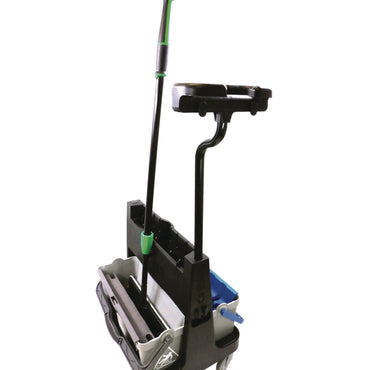 Unger OmniClean Dual Bucket Kit, 1.5 gal, Black/Blue/Gray (UNGCLBK1)