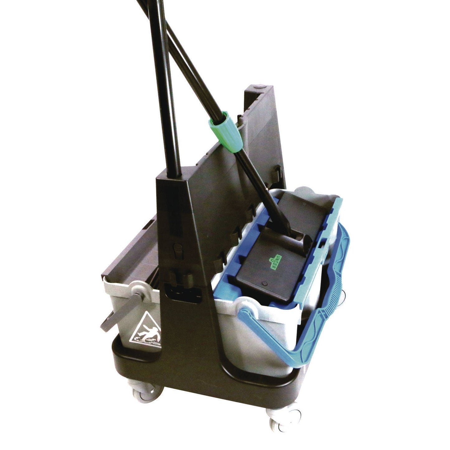 Unger OmniClean Dual Bucket Kit, 1.5 gal, Black/Blue/Gray (UNGCLBK1)