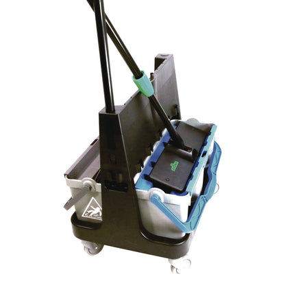 Unger OmniClean Dual Bucket Kit, 1.5 gal, Black/Blue/Gray (UNGCLBK1)