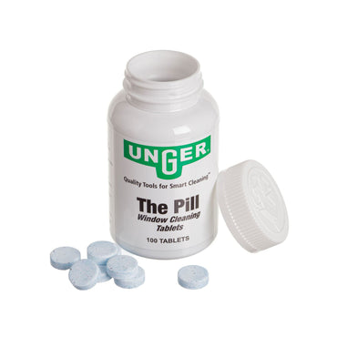 Unger Pill Window Cleaning Tablets, 100/Bottle, 12/Carton (UNGPLBTL)