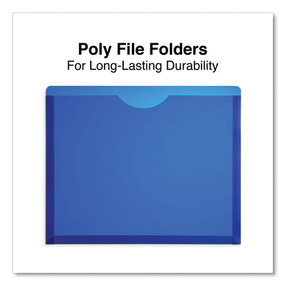 Universal Expanding Poly File Jackets, 1 Section, Straight Tab, Letter Size, Assorted, 10/Pack (UNV50750)