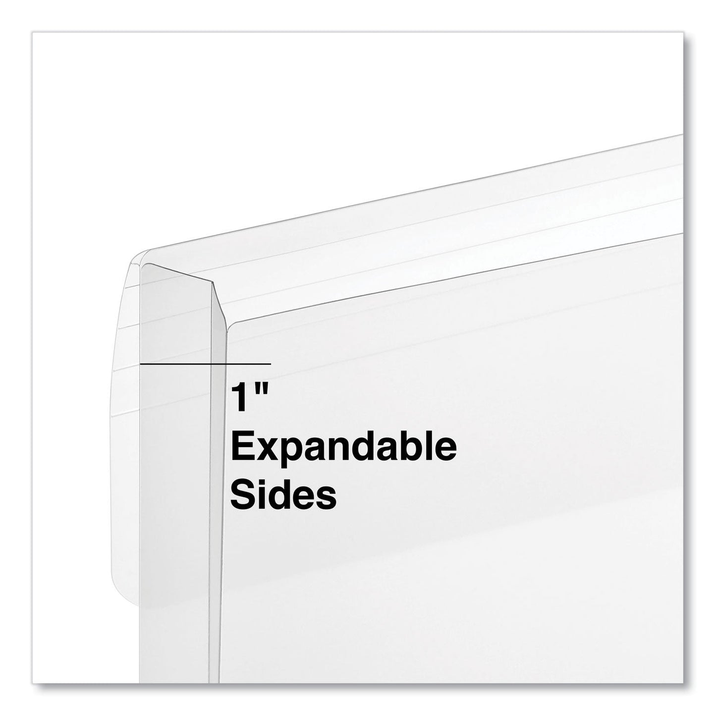 Universal Side Opening Poly Envelopes, 1" Expansion, Letter Size, Clear, 10/Pack (UNV50770)