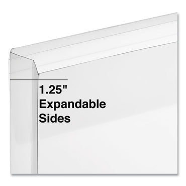 Universal Top Opening Poly Envelopes, 1.25" Expansion, Letter Size, Clear, 10/Pack (UNV50790)