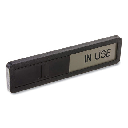 Headline Sign Vacant/In Use Sign, In-Use; Vacant, 2.5 x 10.5, Black/Silver (USS1519)