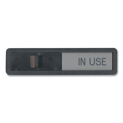 Headline Sign Vacant/In Use Sign, In-Use; Vacant, 2.5 x 10.5, Black/Silver (USS1519)