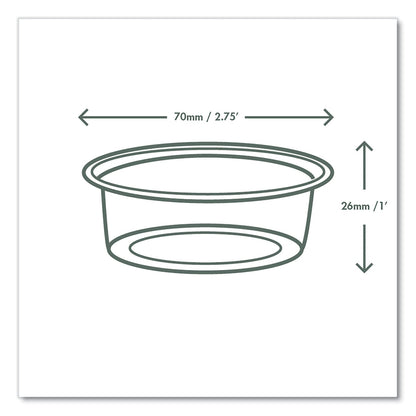 Vegware Portion Pots, 2 oz, Clear, 2,000/Carton (VEGCF7057)