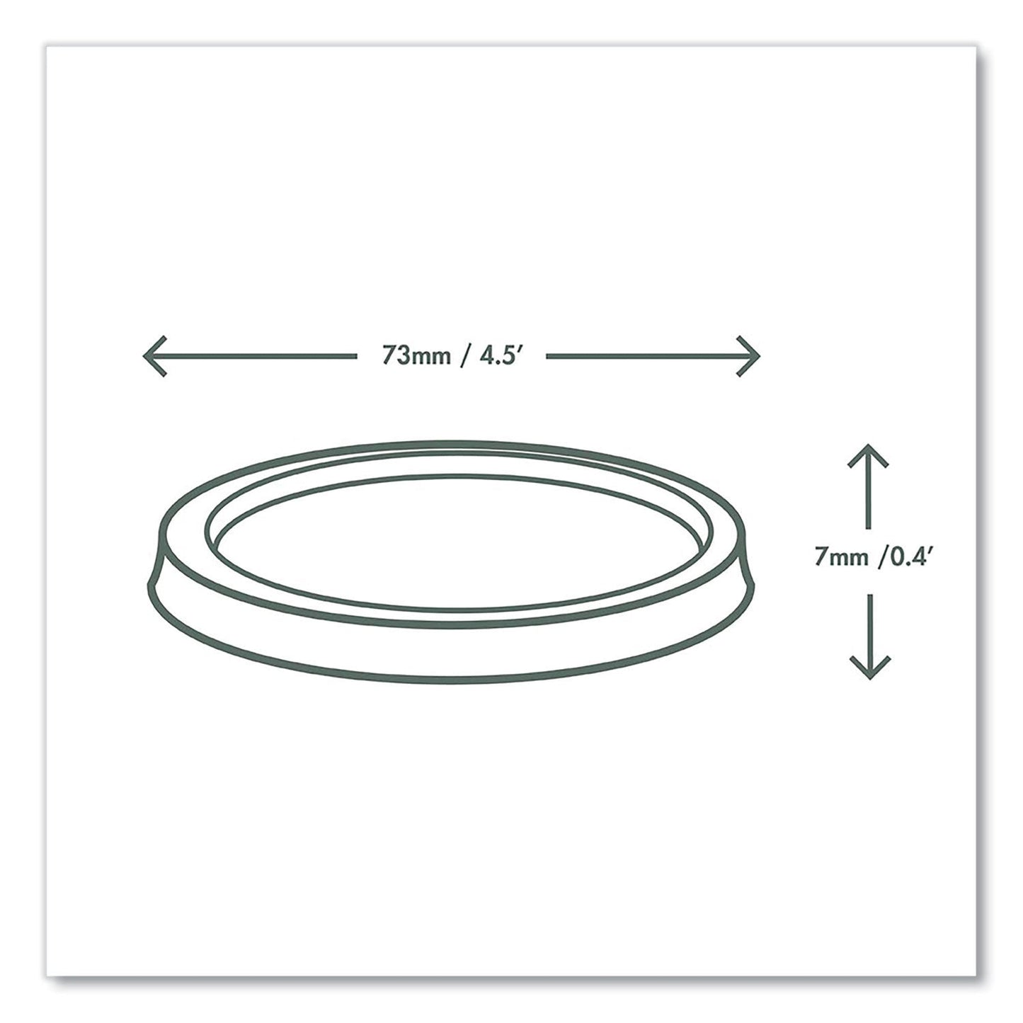 Vegware Portion Pot Lids, Fits 2 oz to 4 oz Portion Pots, Clear, 2,000/Carton (VEGCF736)