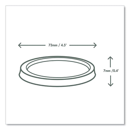 Vegware Portion Pot Lids, Fits 2 oz to 4 oz Portion Pots, Clear, 2,000/Carton (VEGCF736)